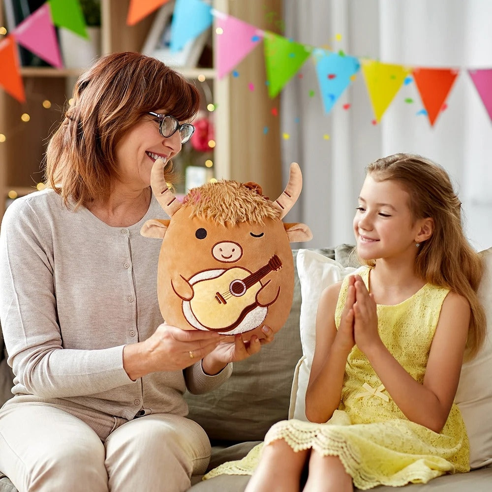 Squishmallow Peluche Taureau Musicien