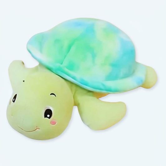 Peluche tortue bleue câline pour enfant du monde marin