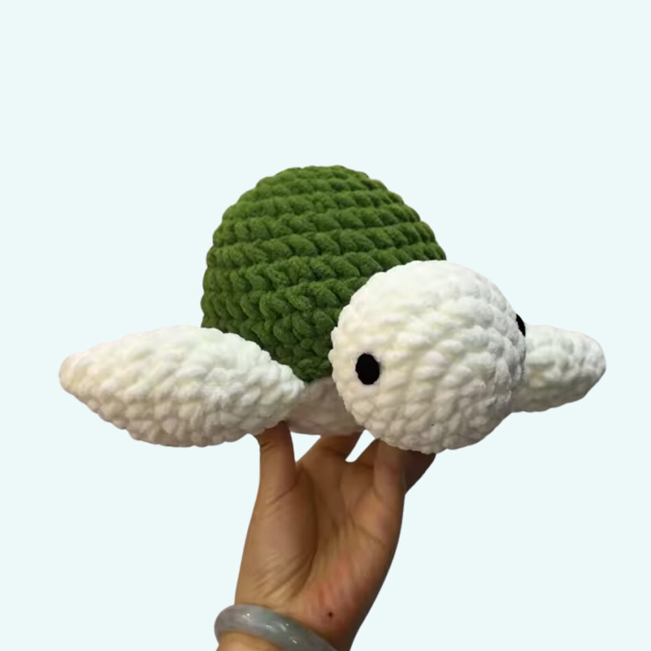 Peluche Tortue de Mer Crochet Douce pour Enfant - Océan Charmant