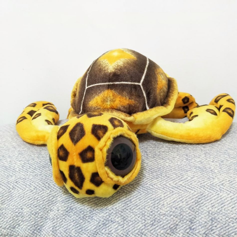 Peluche Tortue à Grands Yeux Douce et Câline pour Enfant