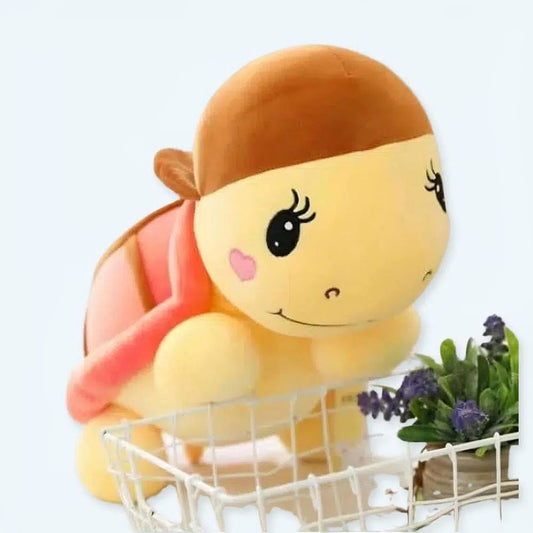 Peluche Tortue Rose Câline avec Casquette Élégante