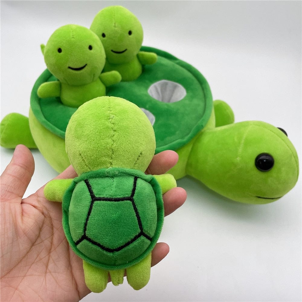 Collection Peluche : Tortue Verte et ses Bébés Tortues
