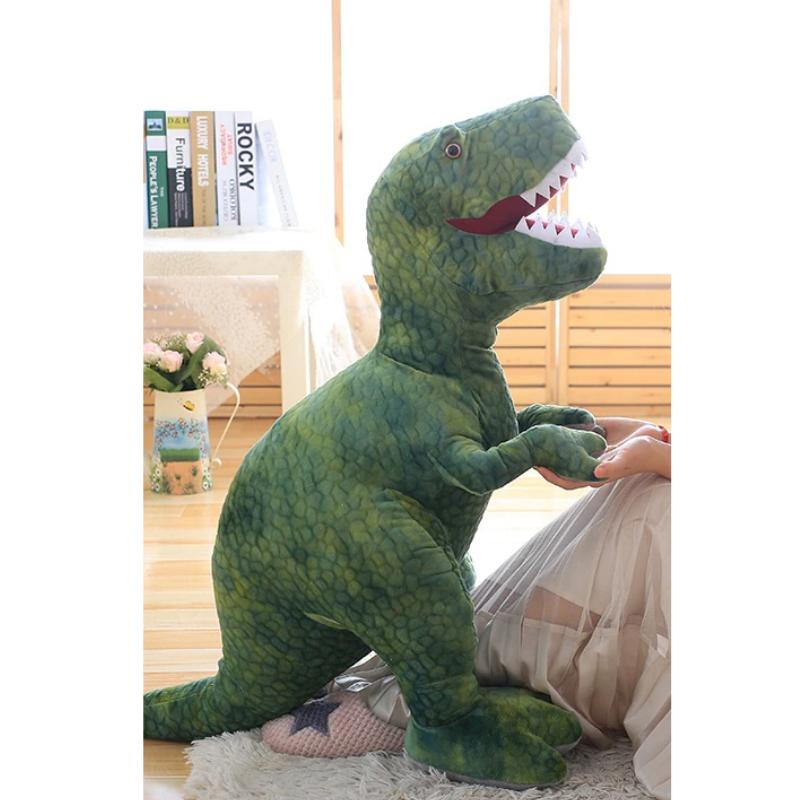 Peluche Tyrannosaure Vert Géant - Doux pour les Enfants de l'Ère Jurassique