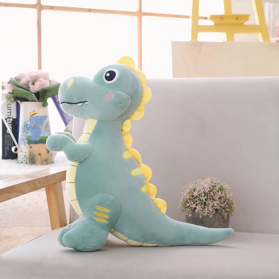 Peluche Tyrannosaurus Rex bleu doux et câlin enfant