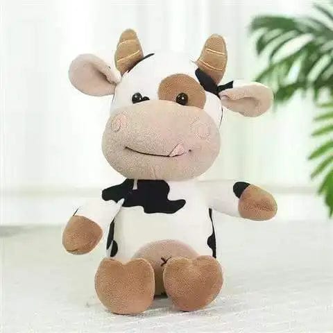 Peluche vache blanche et douce 
