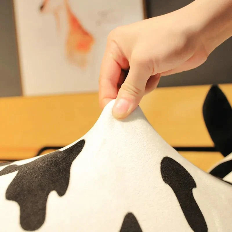 Peluche vache géante noir et blanc