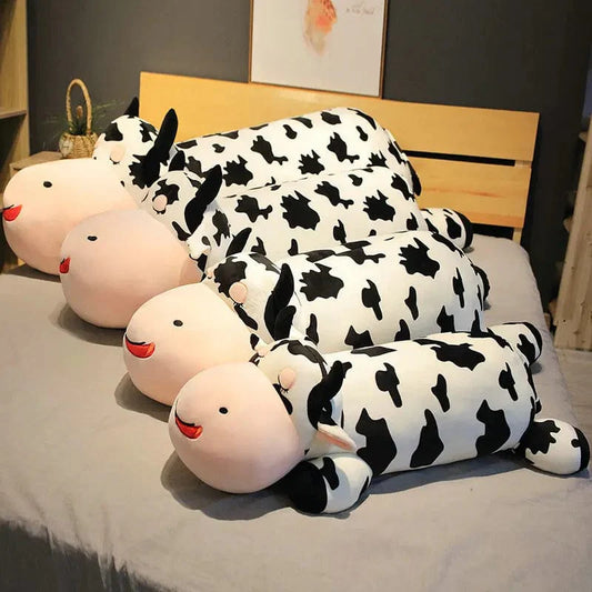 Peluche vache géante noir et blanc