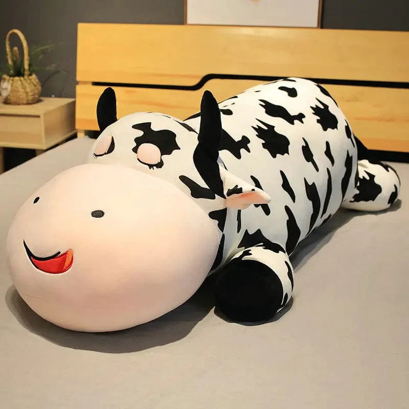 Peluche vache géante noir et blanc