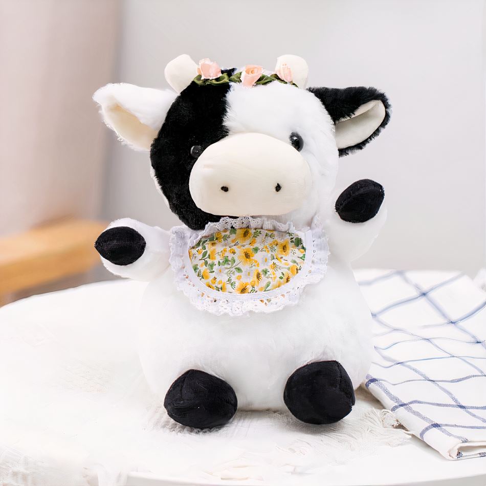 Peluche Vachounet Gentleman douce enfant câlin élégant.