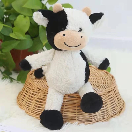Peluche Vachounette à Fourrure Blanche