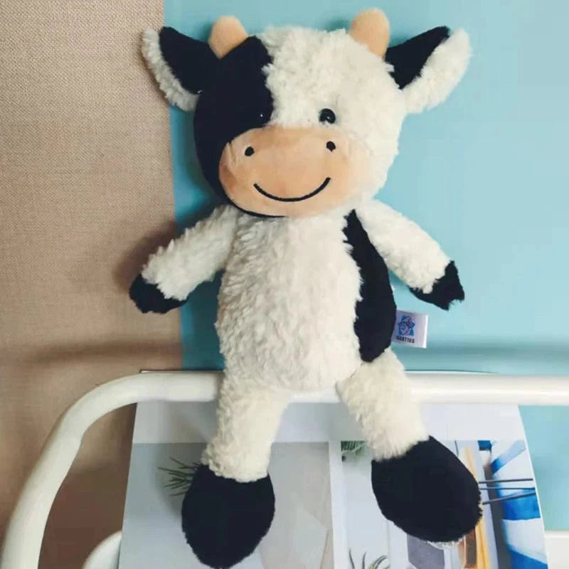 Peluche Vachounette à Fourrure Blanche