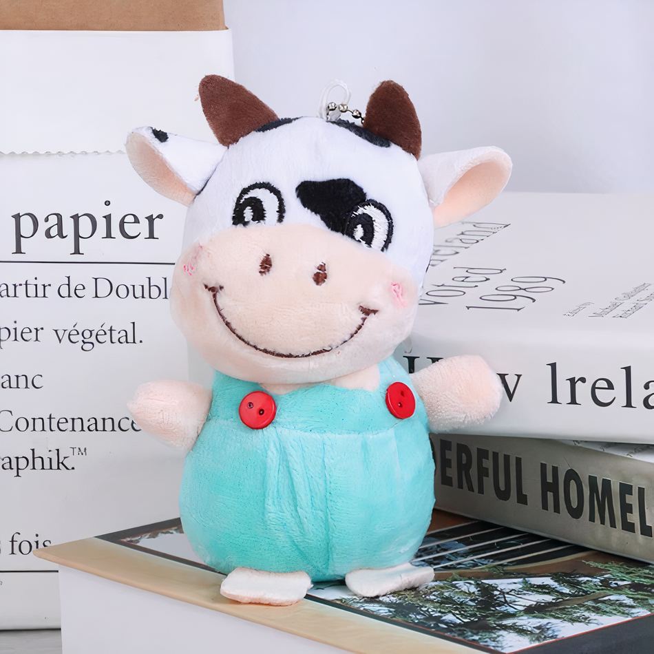 Peluche vache porte-clés mignonne et douce - Idée cadeau originale
