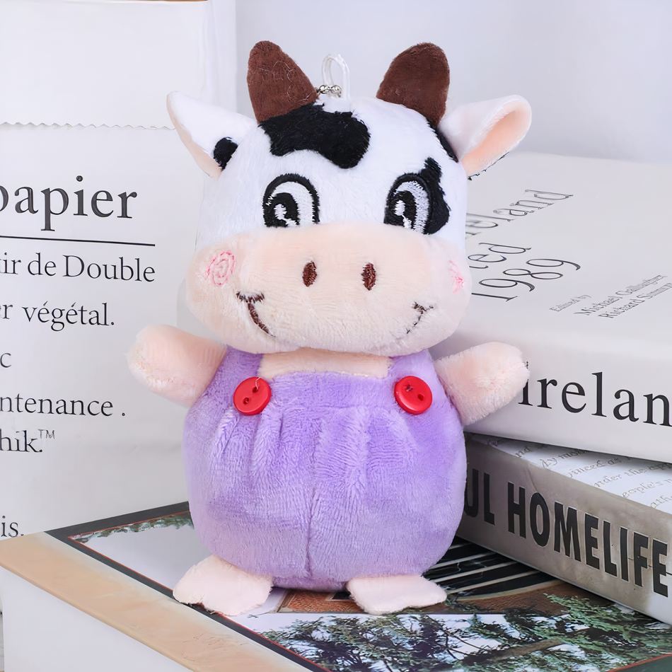 Peluche vache porte-clés mignonne et douce - Idée cadeau originale