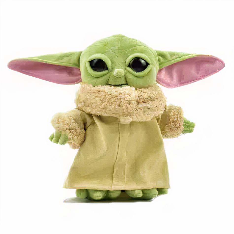 Peluche Yoda vert galactique, 20cm doux et câlin