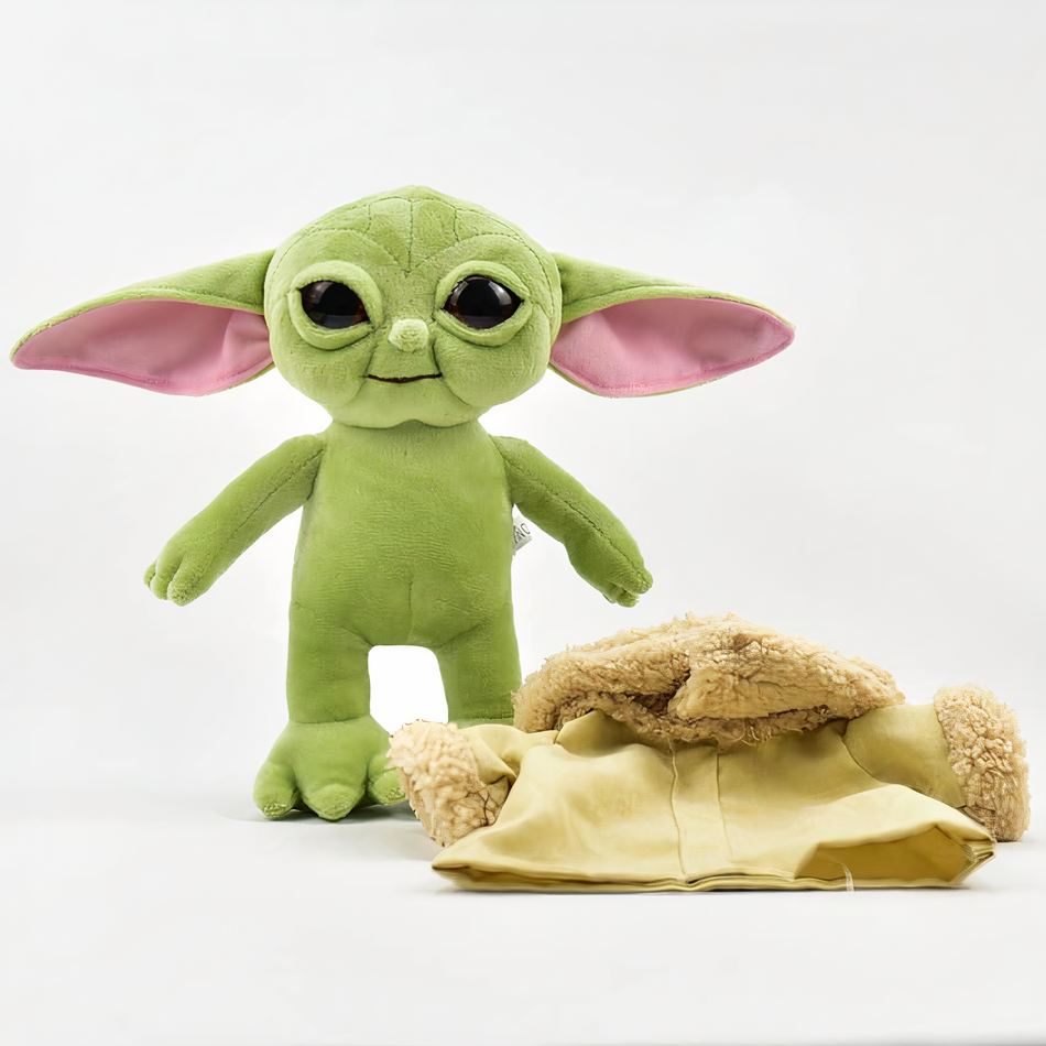 Peluche Yoda vert galactique, 20cm doux et câlin